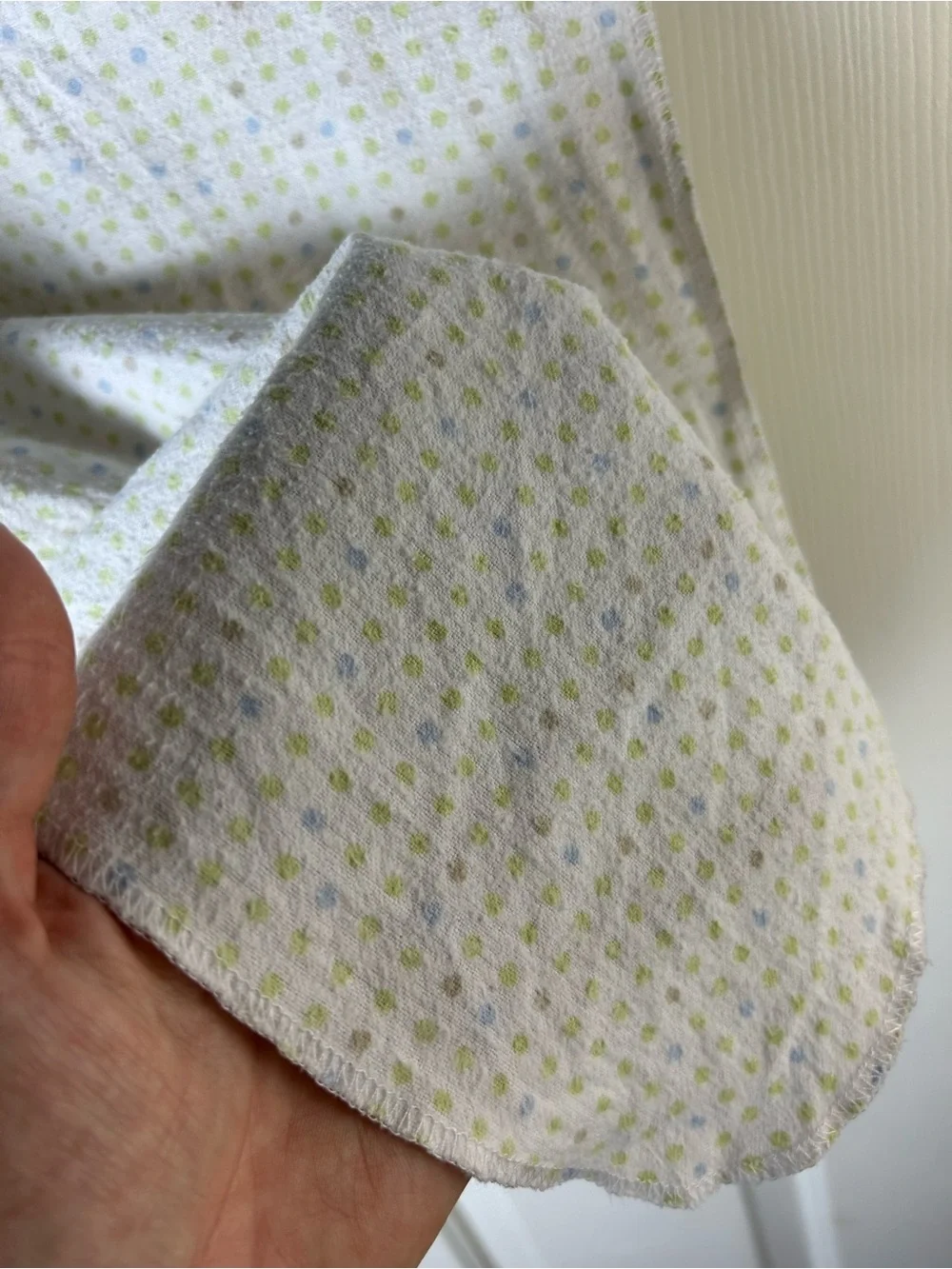 Just One You by Carter's Love Me Baby Receiving Blanket Flannel Green White Dots